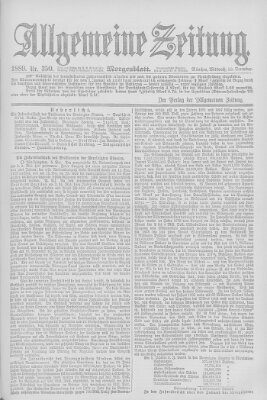 Allgemeine Zeitung Mittwoch 18. Dezember 1889