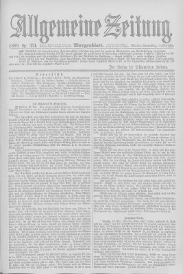 Allgemeine Zeitung Donnerstag 19. Dezember 1889