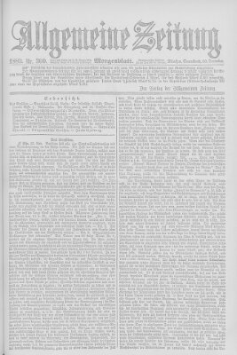 Allgemeine Zeitung Samstag 28. Dezember 1889