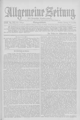 Allgemeine Zeitung Sonntag 29. Dezember 1889