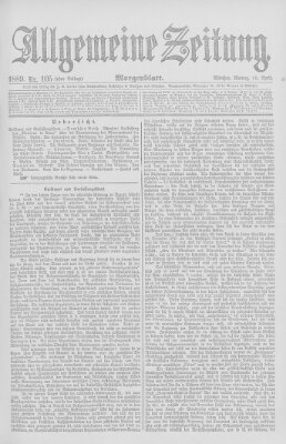 Allgemeine Zeitung Montag 15. April 1889