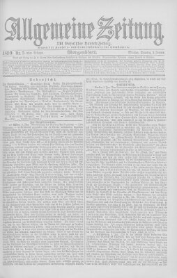 Allgemeine Zeitung Sonntag 5. Januar 1890