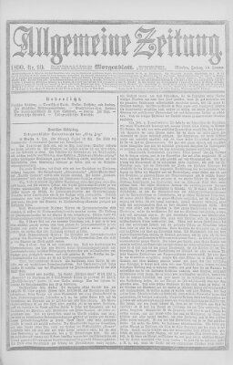 Allgemeine Zeitung Freitag 10. Januar 1890