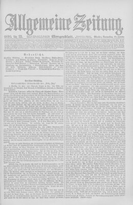 Allgemeine Zeitung Donnerstag 23. Januar 1890