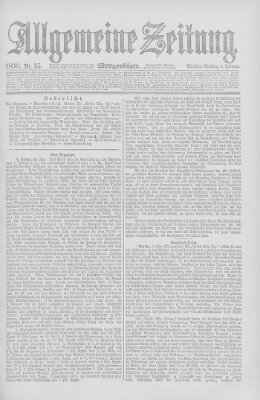 Allgemeine Zeitung Dienstag 4. Februar 1890