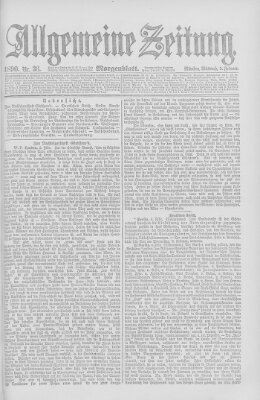 Allgemeine Zeitung Mittwoch 5. Februar 1890