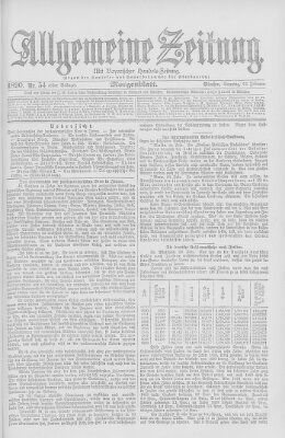 Allgemeine Zeitung Sonntag 23. Februar 1890