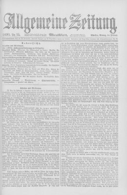 Allgemeine Zeitung Montag 24. Februar 1890