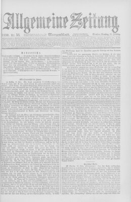 Allgemeine Zeitung Dienstag 25. Februar 1890