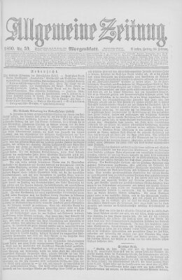 Allgemeine Zeitung Freitag 28. Februar 1890