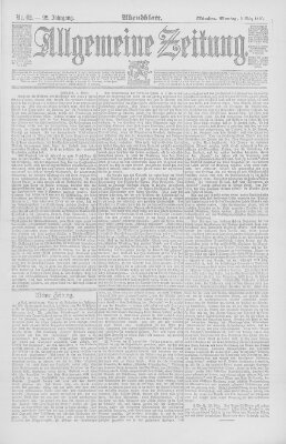 Allgemeine Zeitung Montag 3. März 1890