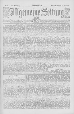 Allgemeine Zeitung Montag 10. März 1890