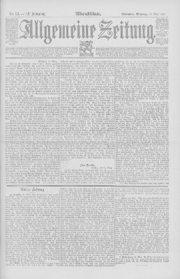 Allgemeine Zeitung Montag 24. März 1890