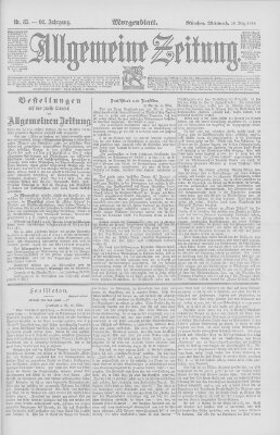 Allgemeine Zeitung Mittwoch 26. März 1890