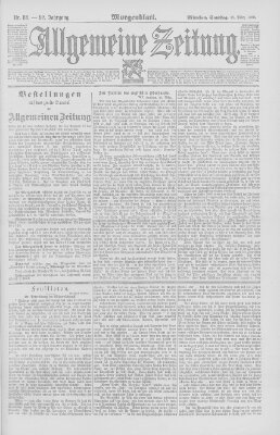 Allgemeine Zeitung Samstag 29. März 1890