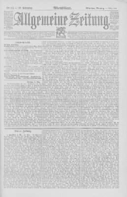 Allgemeine Zeitung Montag 31. März 1890