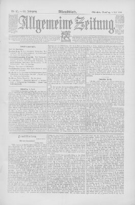 Allgemeine Zeitung Samstag 5. April 1890