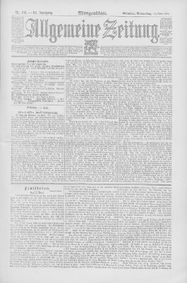 Allgemeine Zeitung Donnerstag 17. April 1890