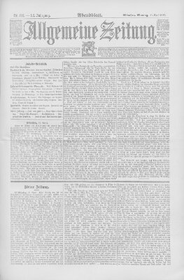 Allgemeine Zeitung Montag 21. April 1890