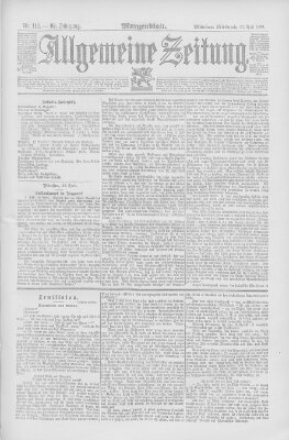 Allgemeine Zeitung Mittwoch 23. April 1890