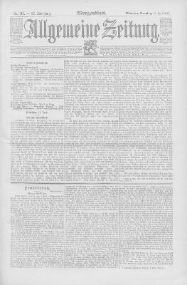 Allgemeine Zeitung Samstag 26. April 1890