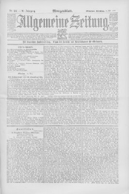 Allgemeine Zeitung Sonntag 11. Mai 1890