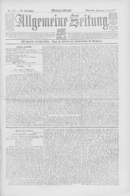 Allgemeine Zeitung Sonntag 18. Mai 1890