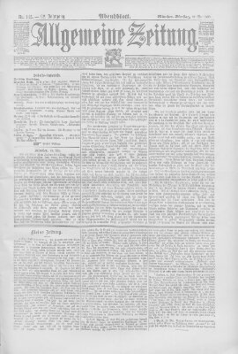 Allgemeine Zeitung Dienstag 27. Mai 1890