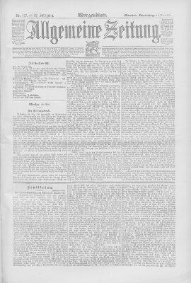 Allgemeine Zeitung Donnerstag 29. Mai 1890