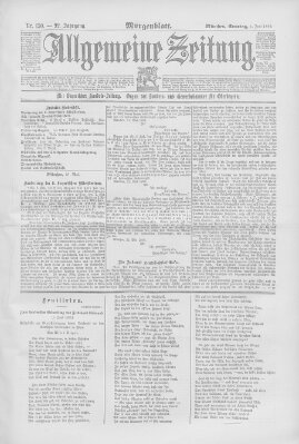 Allgemeine Zeitung Sonntag 1. Juni 1890