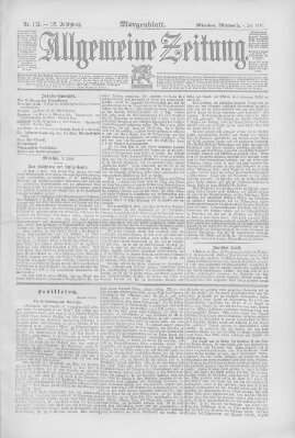 Allgemeine Zeitung Mittwoch 4. Juni 1890