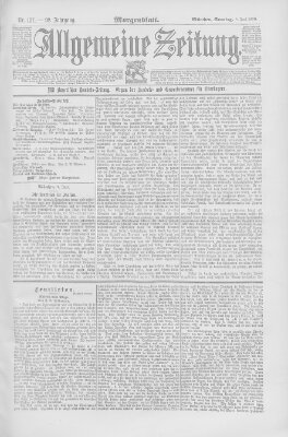 Allgemeine Zeitung Sonntag 8. Juni 1890