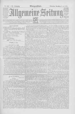 Allgemeine Zeitung Samstag 14. Juni 1890