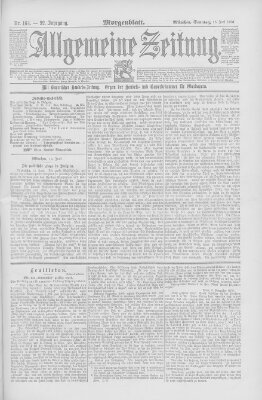 Allgemeine Zeitung Sonntag 15. Juni 1890