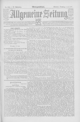 Allgemeine Zeitung Dienstag 17. Juni 1890