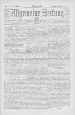 Allgemeine Zeitung Montag 23. Juni 1890