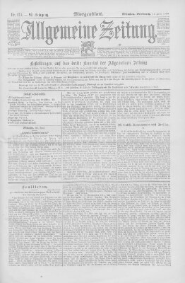 Allgemeine Zeitung Mittwoch 25. Juni 1890