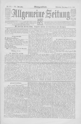 Allgemeine Zeitung Sonntag 29. Juni 1890