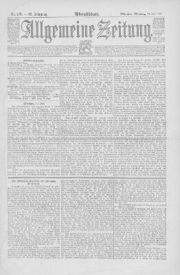 Allgemeine Zeitung Montag 30. Juni 1890