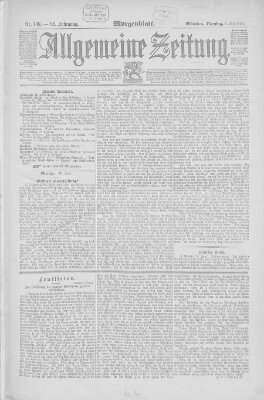 Allgemeine Zeitung Dienstag 1. Juli 1890