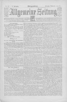 Allgemeine Zeitung Mittwoch 2. Juli 1890