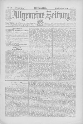 Allgemeine Zeitung Donnerstag 3. Juli 1890