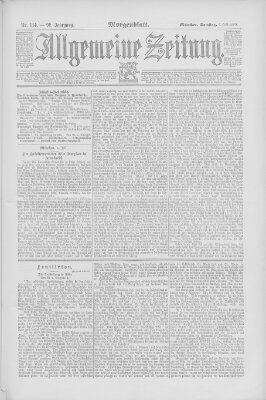 Allgemeine Zeitung Samstag 5. Juli 1890