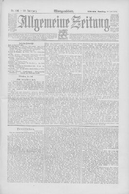 Allgemeine Zeitung Samstag 19. Juli 1890