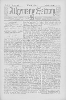 Allgemeine Zeitung Dienstag 29. Juli 1890