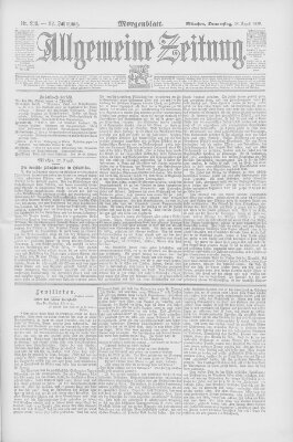 Allgemeine Zeitung Donnerstag 28. August 1890