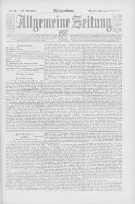 Allgemeine Zeitung Freitag 29. August 1890