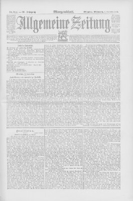 Allgemeine Zeitung Mittwoch 3. September 1890