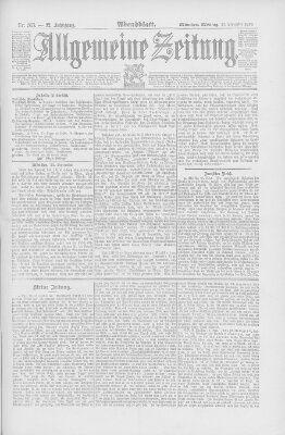 Allgemeine Zeitung Montag 22. September 1890