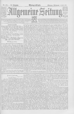 Allgemeine Zeitung Mittwoch 8. Oktober 1890